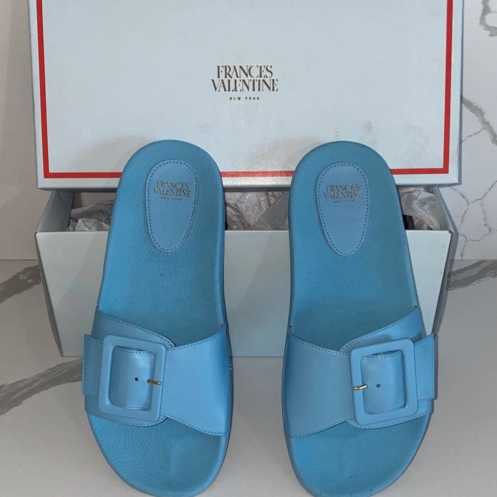 Frances‎ Valentine Blue Sandals